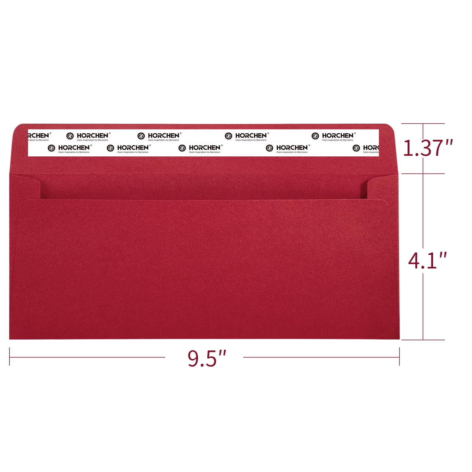 100 Red #10 Self Seal Business Envelopes - 4.125