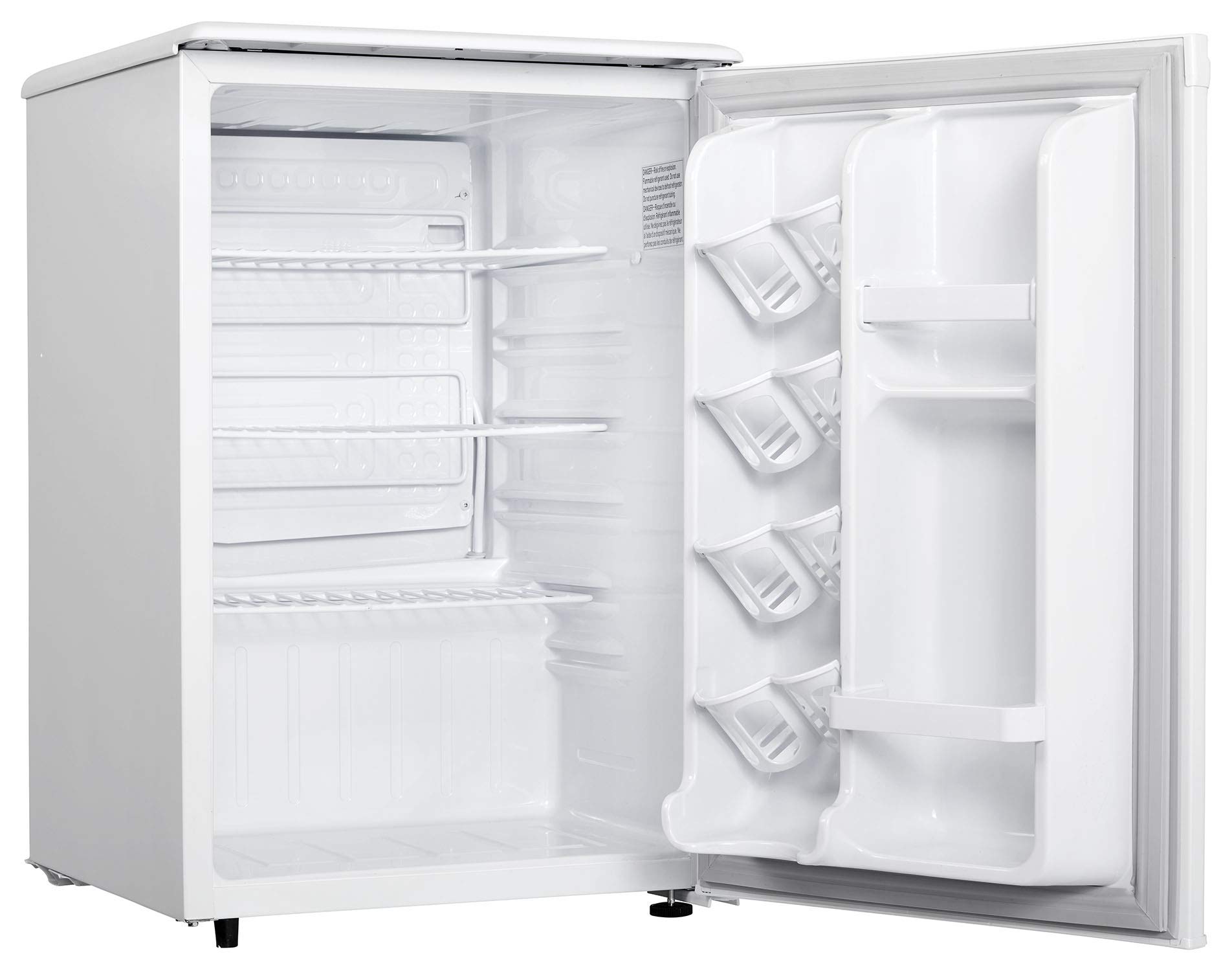 Danby Designer DAR026A1WDD-6 2.6 Cu.Ft. Compact Mini Fridge - Energy Star Rated White Refrigerator for Bedroom, Office, Bar, Dorm, Kitchen Countertop | Perfect for Small Spaces, Beverage Storage & Snack Organization