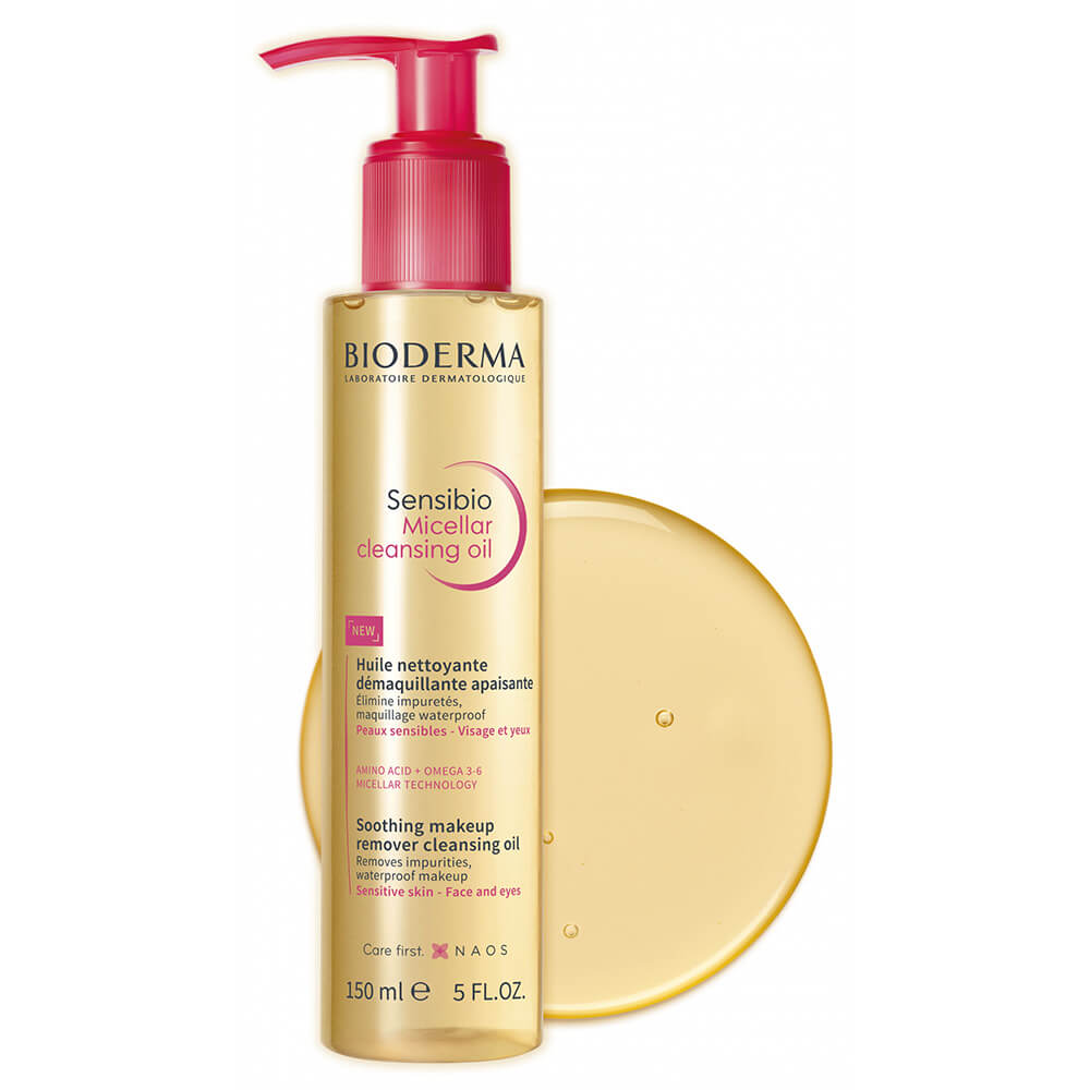 Bioderma Sensibio Micellar Cleansing Oil - Gentle Makeup Remover & Face Cleanser for Sensitive Skin | Perfect for Daily Skincare & Travel
