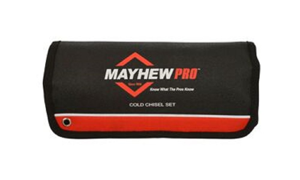 Mayhew Tools 61510-MAI 10-Piece Black Oxide Finish Punch and Chisel Set - Durable Multi-Size Tool Kit for Metalworking, Woodworking & DIY Projects