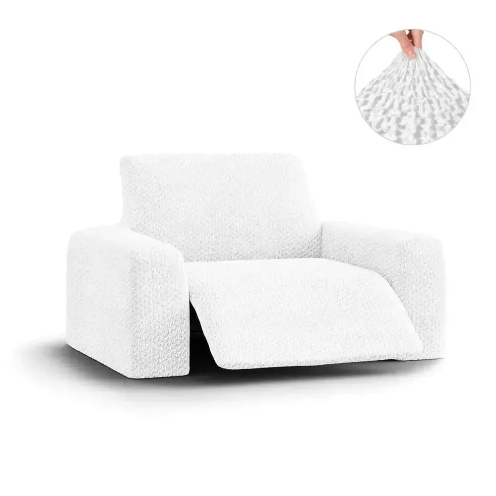 Velvet Reclining Armchair Slipcover - Soft Stretch Fabric Cover for Living Room, Bedroom, or Office - Easy to Install & Machine Washable