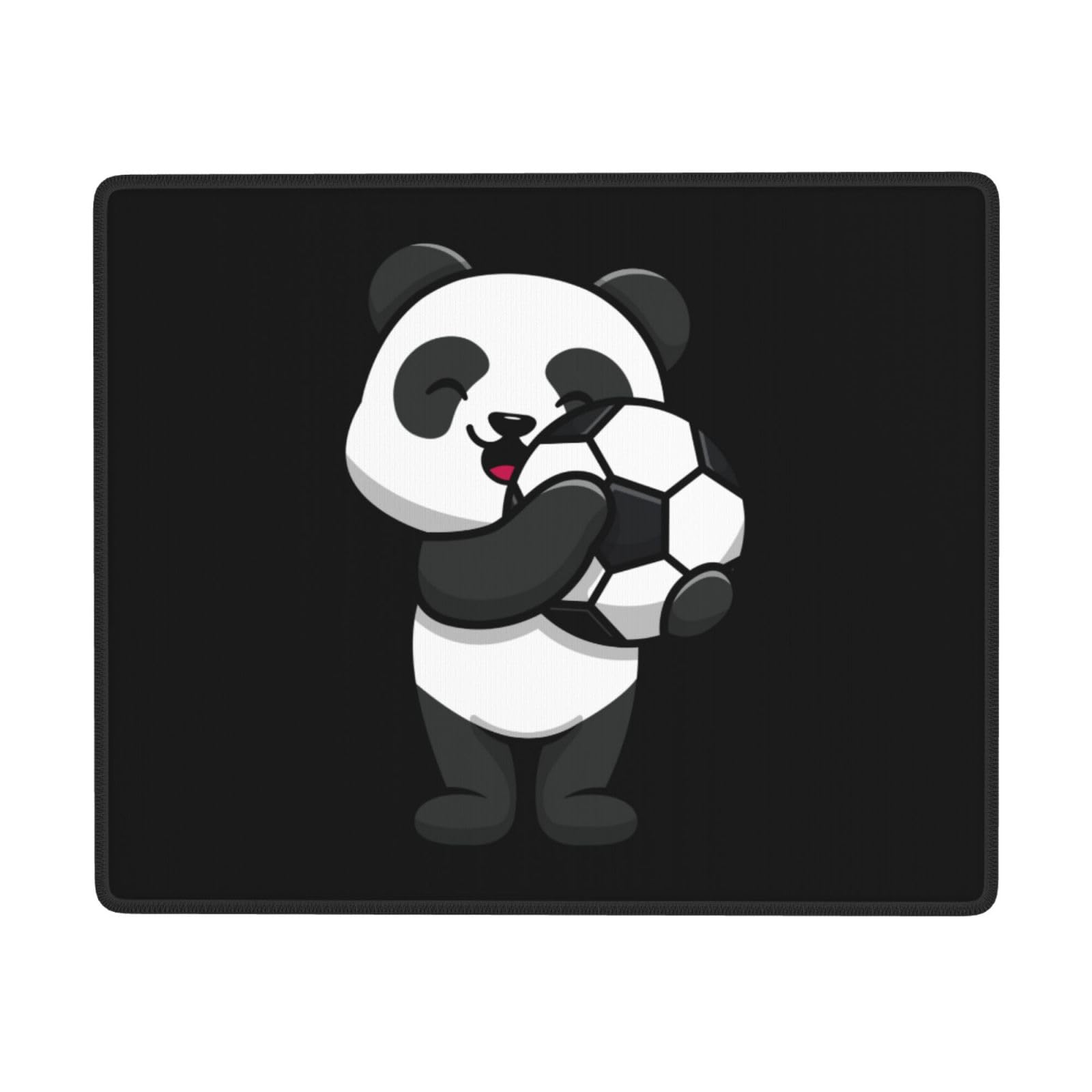 SIYTUAU Cute Panda Hugging Football Mouse Pad - Waterproof, Non-Slip Rubber Gaming Mousepad (7x9 inches) for Office, Laptop & PC Use - Perfect Gift for Gamers & Football Fans