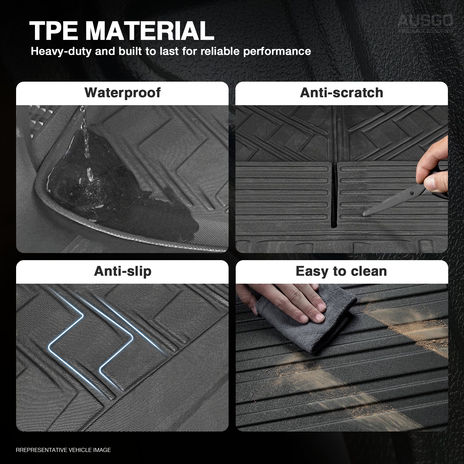 Mitsubishi Outlander 2021-2023 7-Seat Car Boot Liner - Waterproof & Non-Slip Trunk Mat for SUV Cargo Protection - Perfect for Road Trips, Camping & Family Travel