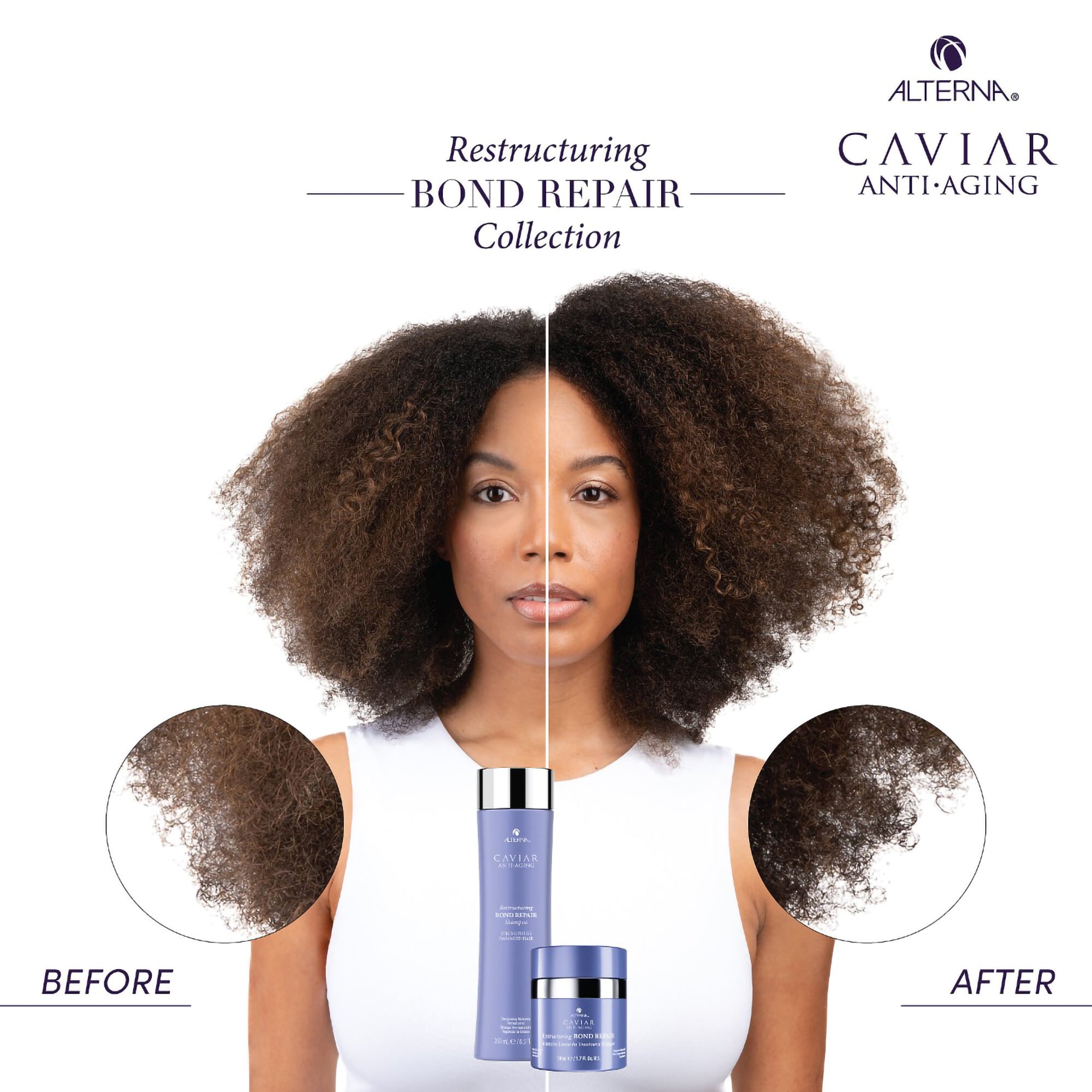 Alterna Caviar Anti-Aging Restructuring Bond Repair Leave-In Treatment - 1.7oz Hair Mask for Damaged Hair | Salon-Quality Repair for Dry, Brittle & Color-Treated Hair | Perfect for Daily Use & Post-Styling Care