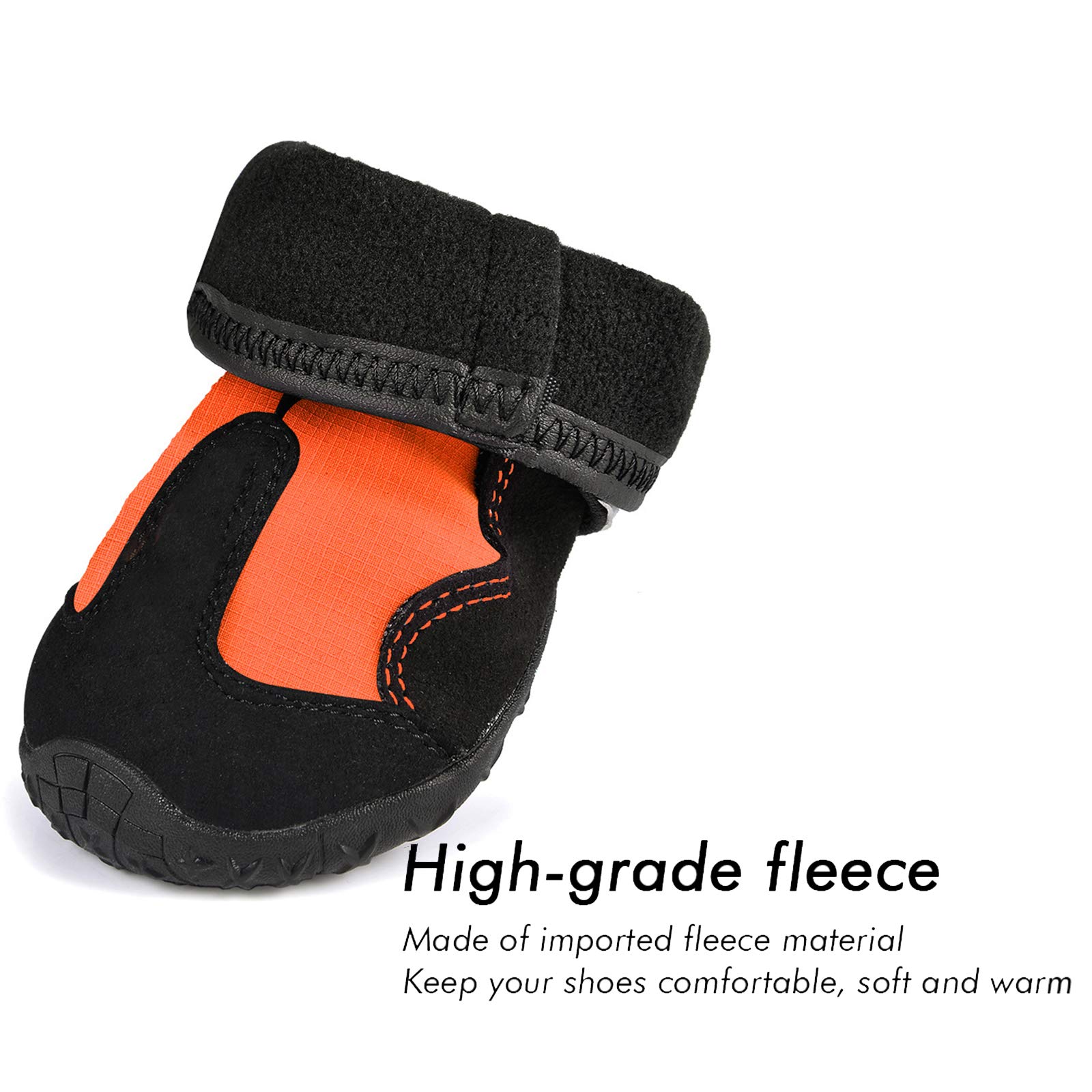 Waterproof Dog Boots for Medium & Large Dogs - Non-Slip Protective Paw Shoes with Adjustable Straps & Reflective Design (Set of 4) - Ideal for Hiking, Snow, Hot Pavement & Outdoor Adventures