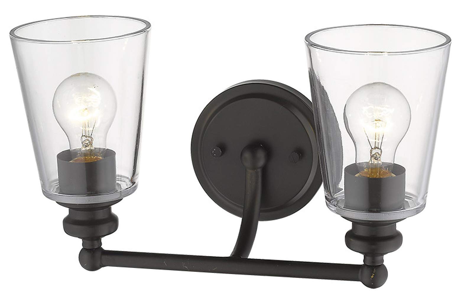 2-Light Oil-Rubbed Bronze Bathroom Vanity Light Fixture - Perfect for Modern Powder Rooms & Master Bathroom Makeovers