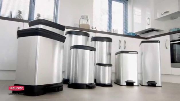 Deco Slim 25L Stainless Steel Pedal Trash Can - Modern Kitchen & Bathroom Waste Bin for Home & Office Use