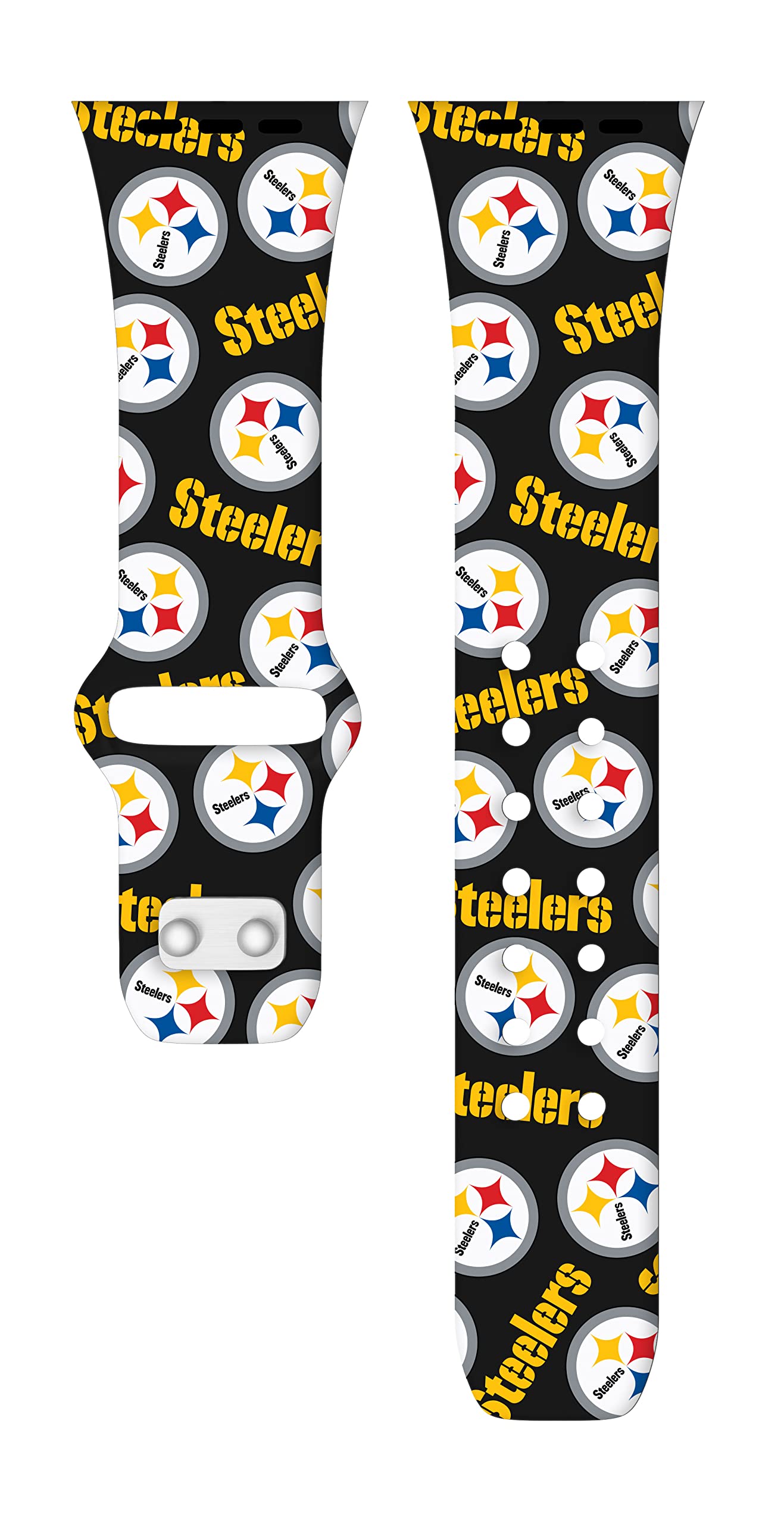 Pittsburgh Steelers HD Watch Band for Apple Watch - Durable Silicone Sports Strap for Men & Women - Perfect for Game Day, Workouts & Everyday Wear