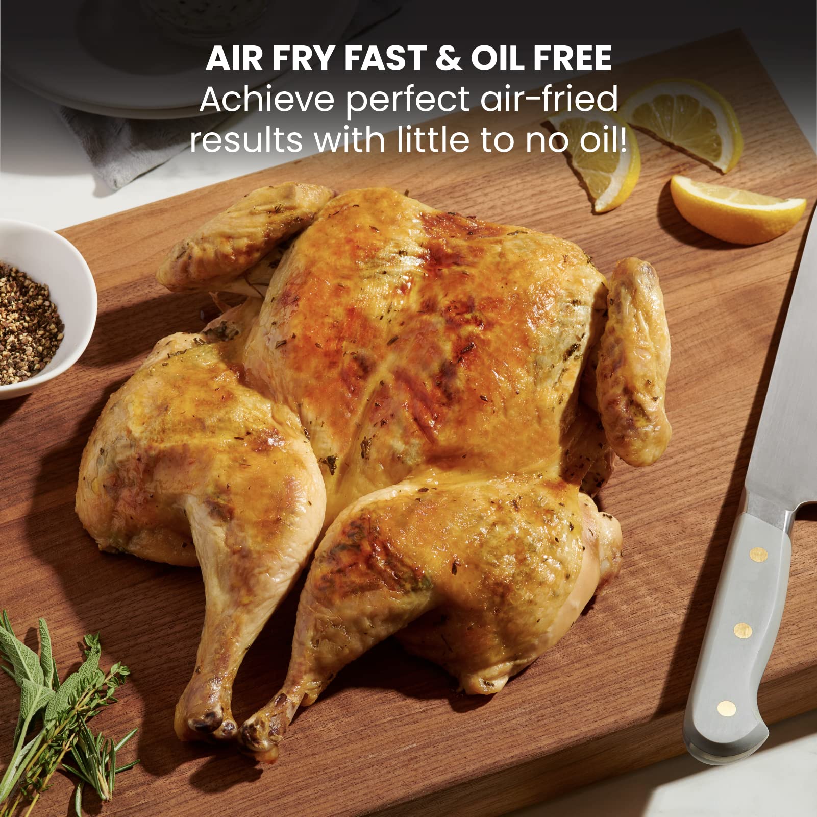 Chefman TurboFry Touch 8-Quart Digital Air Fryer - Large Family Size Healthy Oil-Free Cooker with One-Touch Controls & Presets for Fries, Chicken, Meat, Fish - Nonstick Dishwasher-Safe Basket - Perfect for Quick Meals, Snacks & Family Dinners (Black)