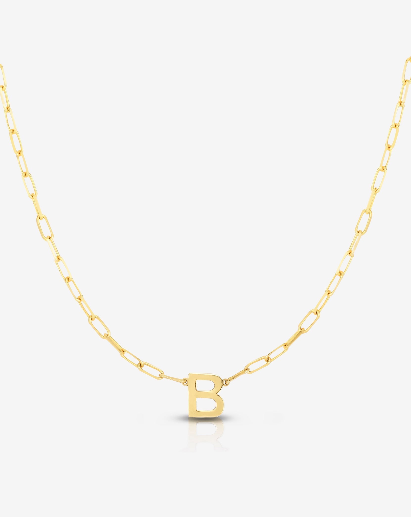 Block Initial & Link Chain Necklace for Women - Personalized Name Necklace, Dainty Layering Jewelry Gift for Her - Perfect for Birthdays, Anniversaries and Everyday Wear