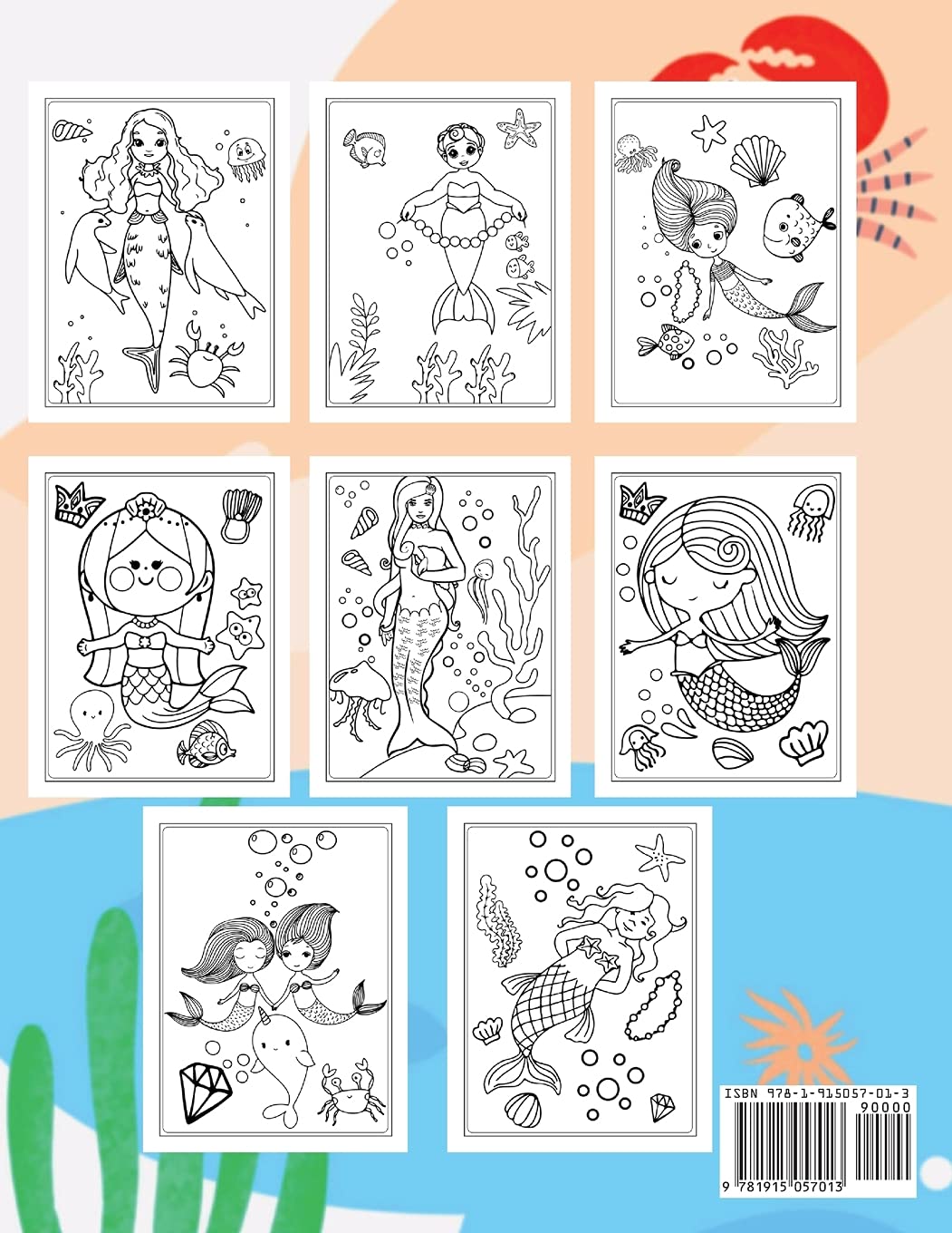 Mermaid Coloring Book for Kids Ages 4-8 - Fun Toddler Activity Book with Beautiful Mermaid Designs | Perfect for Birthday Gifts, Party Favors & Creative Playtime