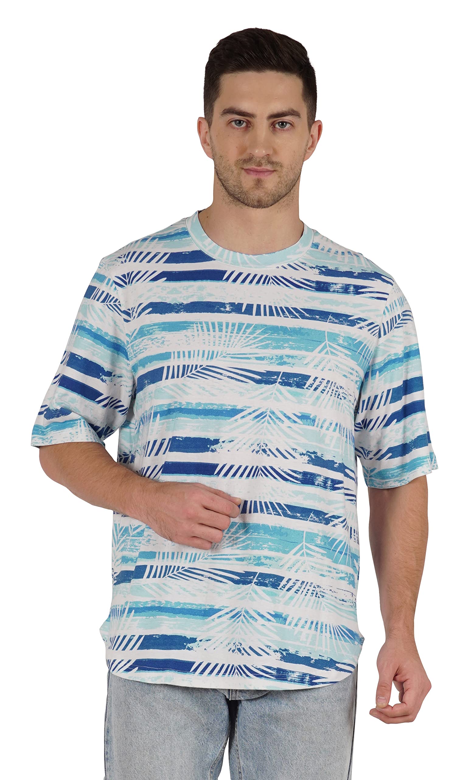 **Inkmeso Men's Half Sleeve T-Shirt - Loose Fit Casual Printed Tee for Beach, Holiday & Everyday Wear**    *Optimized for Google SEO with keywords like 