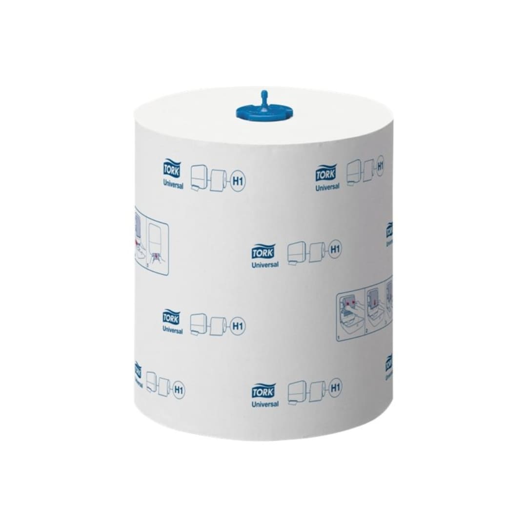 Tork Matic H1 Extra Long 1-Ply White Hand Towel Roll - 280 Meters per Roll (Pack of 6) - Ideal for Restaurants, Offices & Public Restrooms