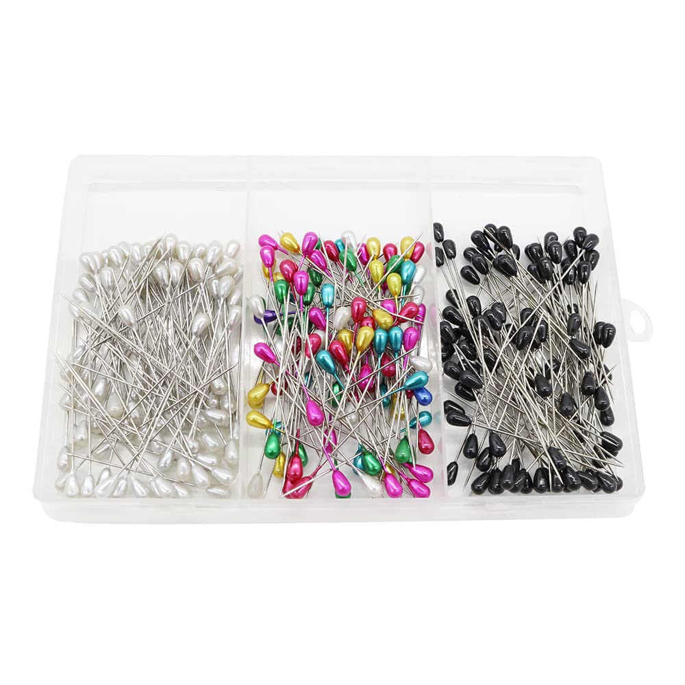 Pearl Head Sewing Pins 300Pcs for Wedding Bouquets & Fabric Crafts