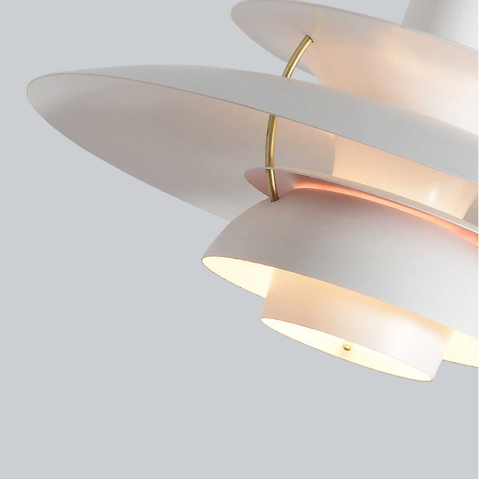 PH5 Pendant Light - Modern Danish Style Aluminum Chandelier | Minimalist UFO Ceiling Lamp with Bulb Included (50cm) for Living Room, Dining Room, Kitchen & Restaurant Decor
