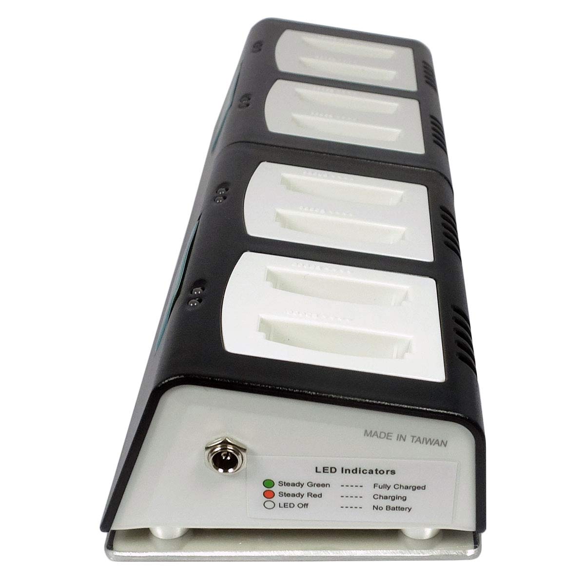8-Bay Fast Charger for Vocera B3000 Batteries with Power Supply | Multi-Device Charging Station for Healthcare & Industrial Use