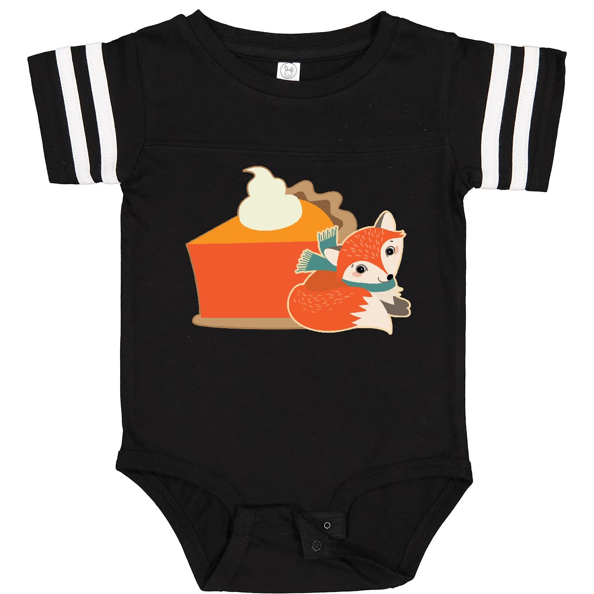 Inktastic Thanksgiving Fox Pumpkin Pie Baby Bodysuit - Cute Holiday Outfit for Infants & Toddlers - Perfect for Family Gatherings, Photo Shoots & Fall Festivals