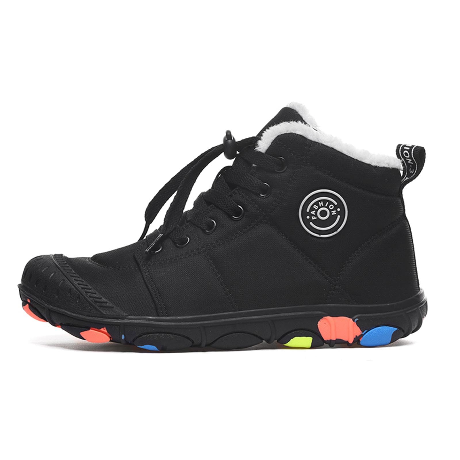 **Barefoot Shoes for Kids - Boys & Girls Trail Running Shoes with Zero Drop Sole | Minimalist Cotton Boots, Fur Lined for Hiking & Walking | Perfect for Outdoor Adventures & Playtime (Little Kid/Big Kid)**
