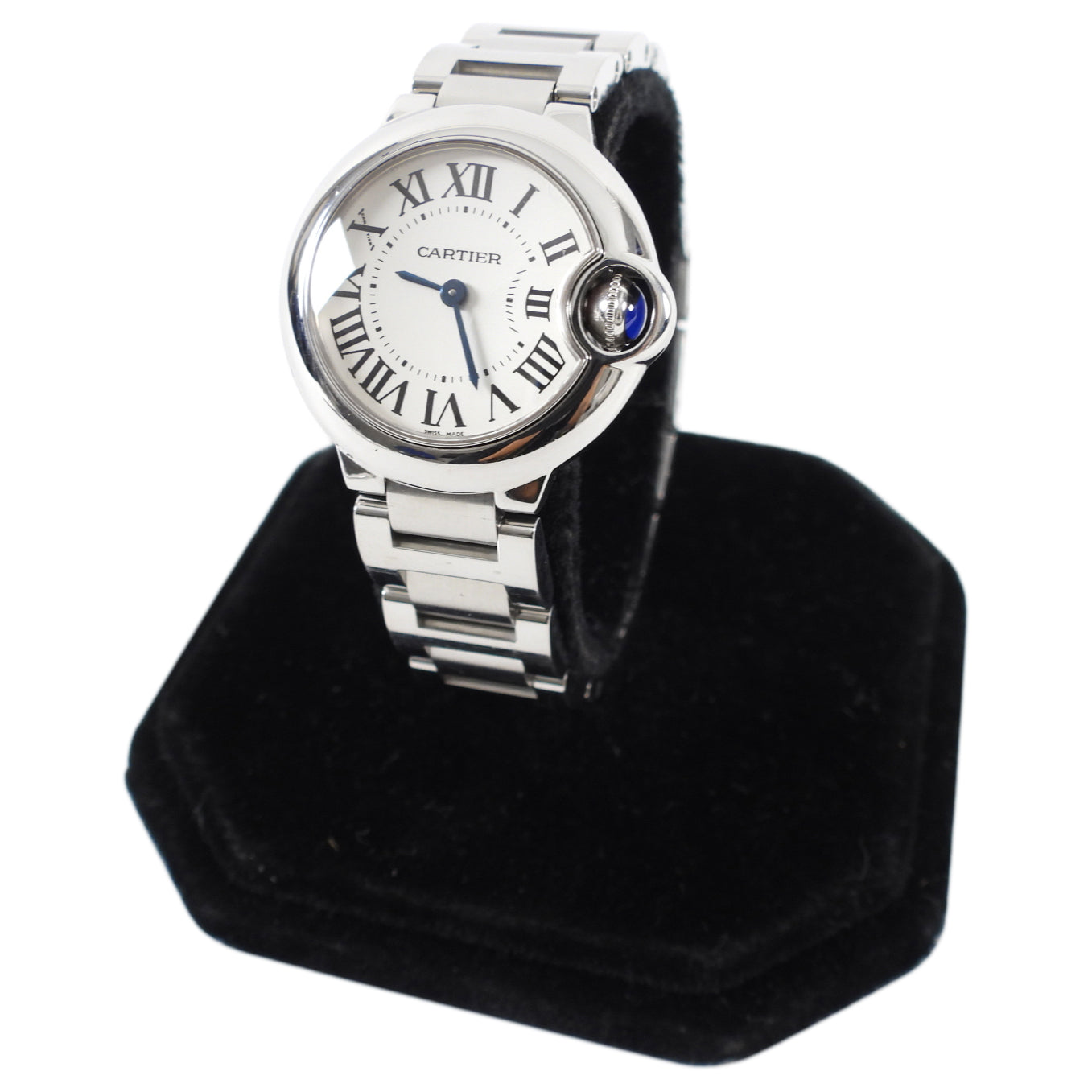 Cartier Ballon Bleu 28mm Stainless Steel Quartz Women's Watch - Luxury Gift for Her, Elegant Everyday Wear & Special Occasions