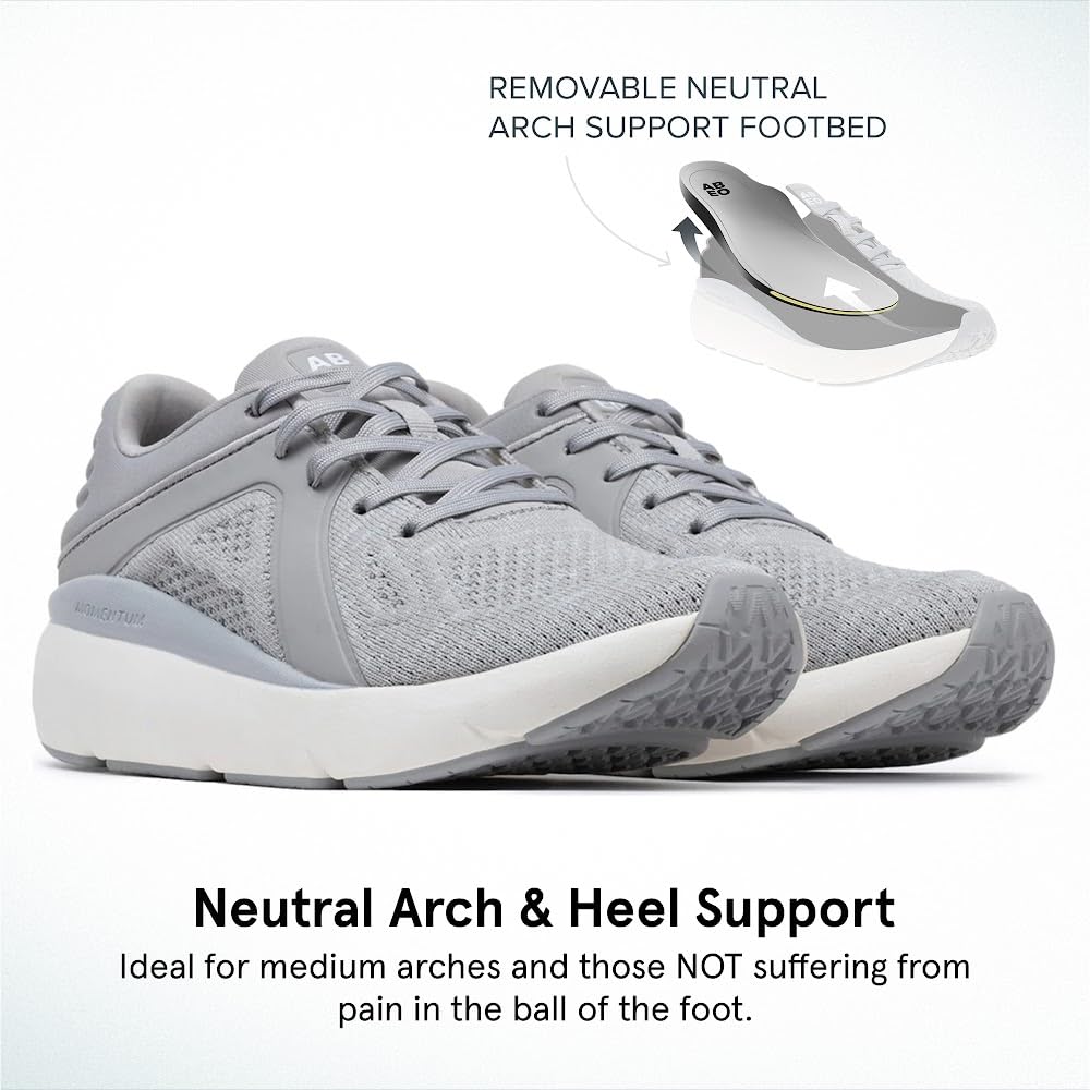 ABEO MXV Shift Women's Walking Shoes - Plantar Fasciitis Relief & Orthopedic Support with Removable Orthotic Insoles | Comfortable Footwear for Work, Travel & Everyday Wear