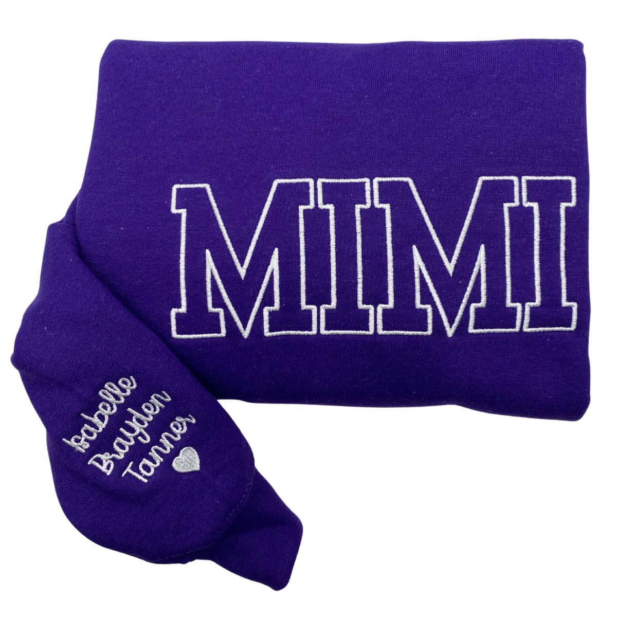 Custom Embroidered Cheer Mom Sweatshirt & Hoodie with Kids Names on Sleeve - Perfect for Sports Games, School Events & Family Photos