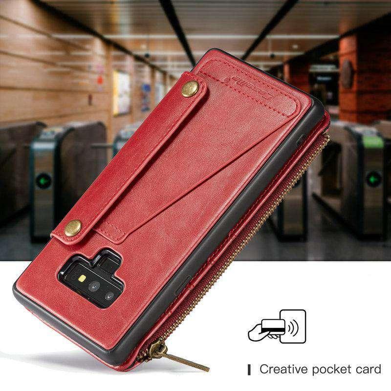 Premium Detachable PU Leather Wallet Case for Samsung Galaxy Note 9 with Card Slots & Kickstand - Perfect for Business, Travel & Everyday Use