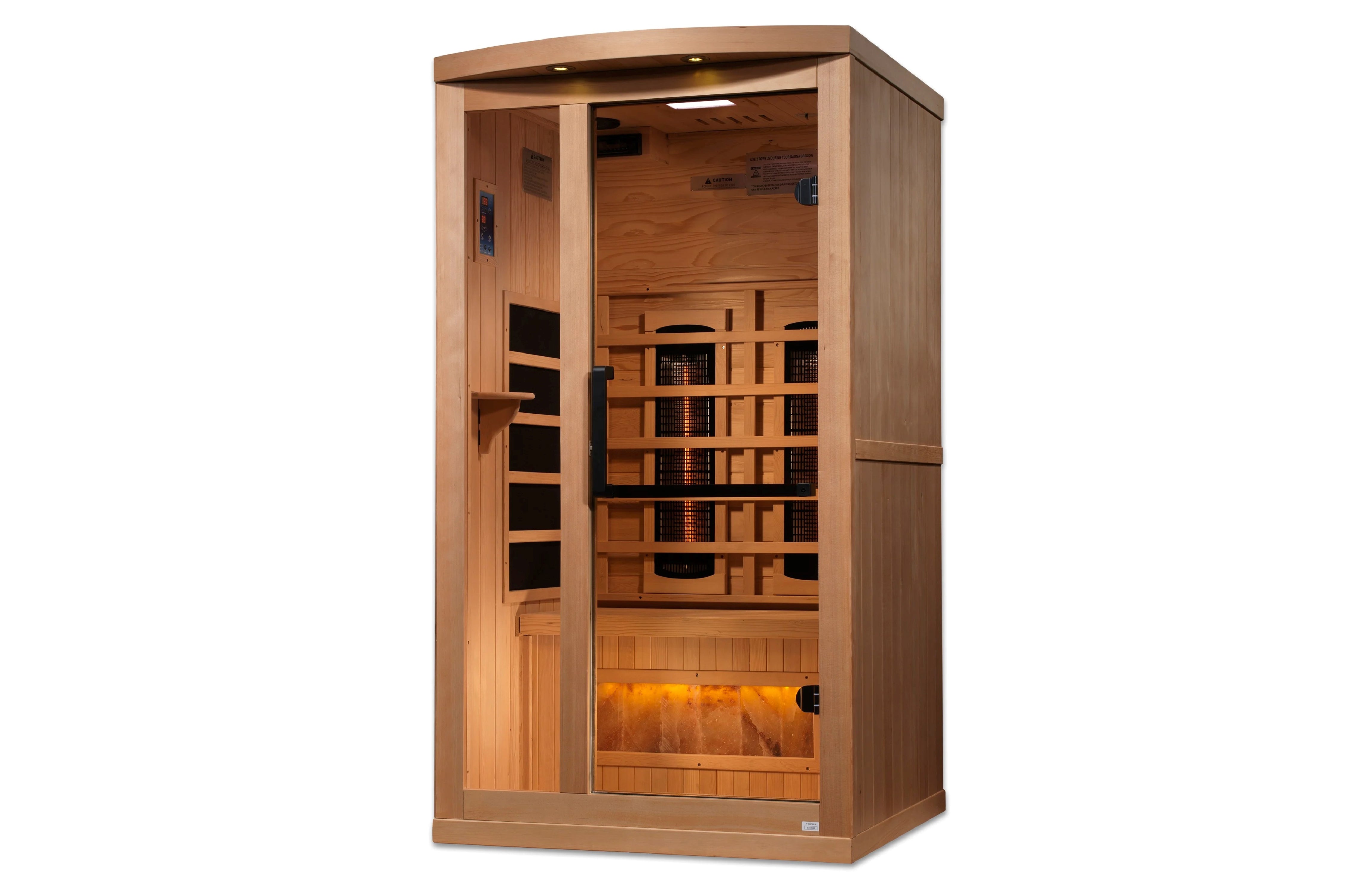 Golden Designs Reserve Edition Full Spectrum Infrared Sauna with Himalayan Salt Bar for 1-3 People - Perfect for Home Relaxation & Detox Therapy