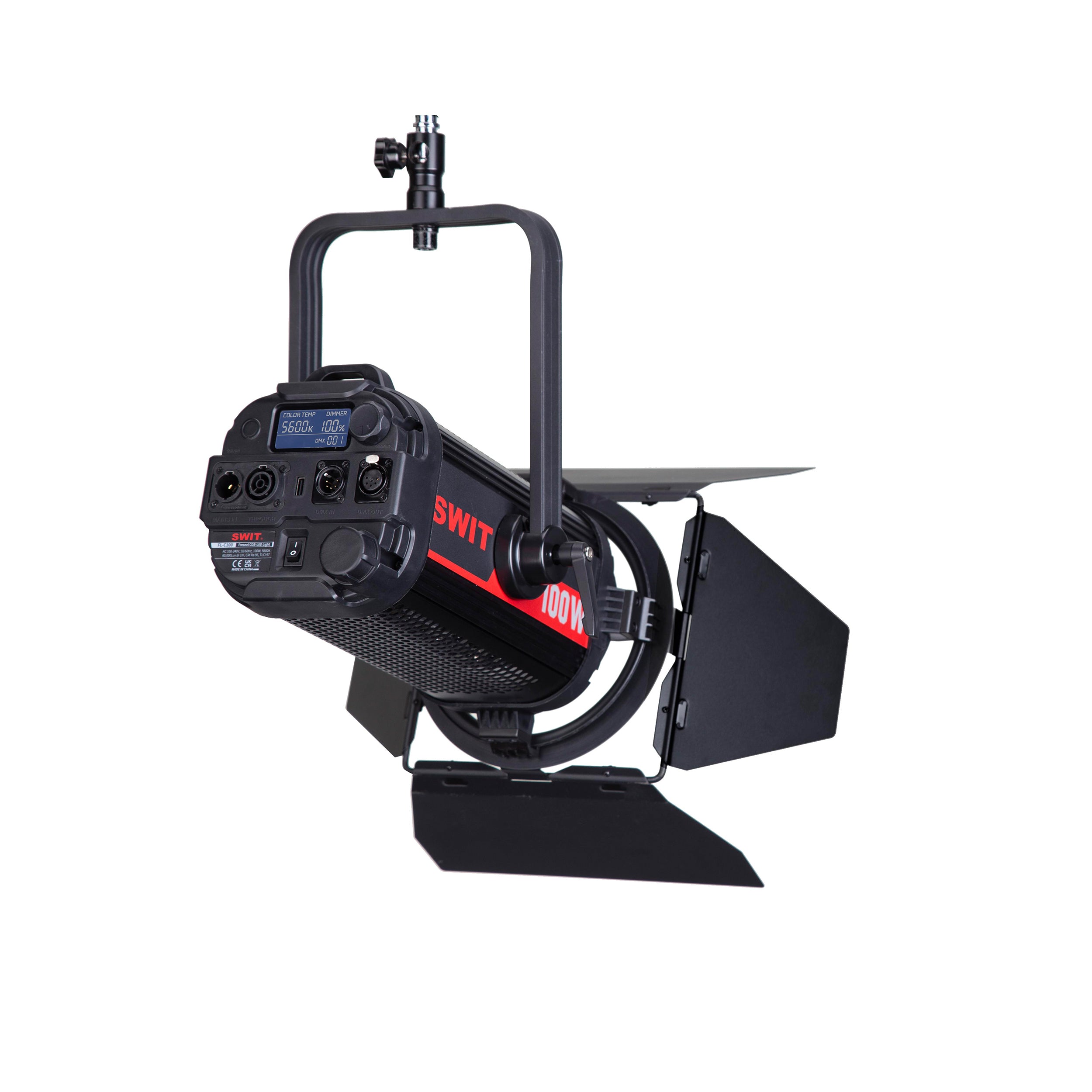 SWIT FL C100 100W Daylight Fanless LED Fresnel Light for Studio Photography, Video Production & Film Making - Professional Continuous Lighting Equipment for YouTube, TikTok & Live Streaming