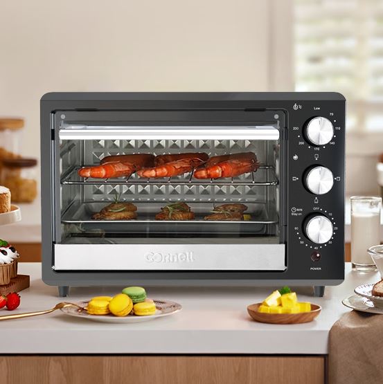 Cornell 20L Electric Oven CEOS20BK - Compact Countertop Oven for Baking, Roasting & Toasting | Perfect for Small Kitchens, Dorms & Apartments