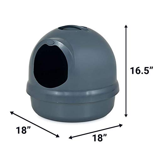 Petmate Booda Dome Cat Litter Box - White, Enclosed Design for Odor Control & Privacy, Perfect for Small Spaces & Multi-Cat Homes