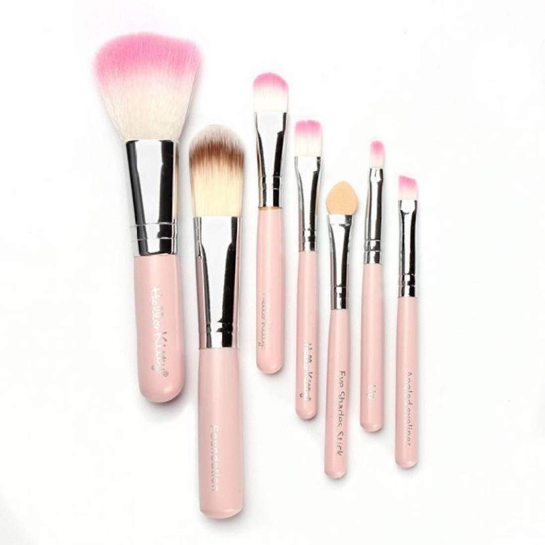Premium 7-Piece Metal Synthetic Makeup Brush Set - Contour, Blush & 6-in-1 Sponge Brush for Flawless Face Makeup | Professional Cosmetic Tools for Foundation, Powder & Cream Application | Ideal for Daily Use, Travel & Makeup Artists
