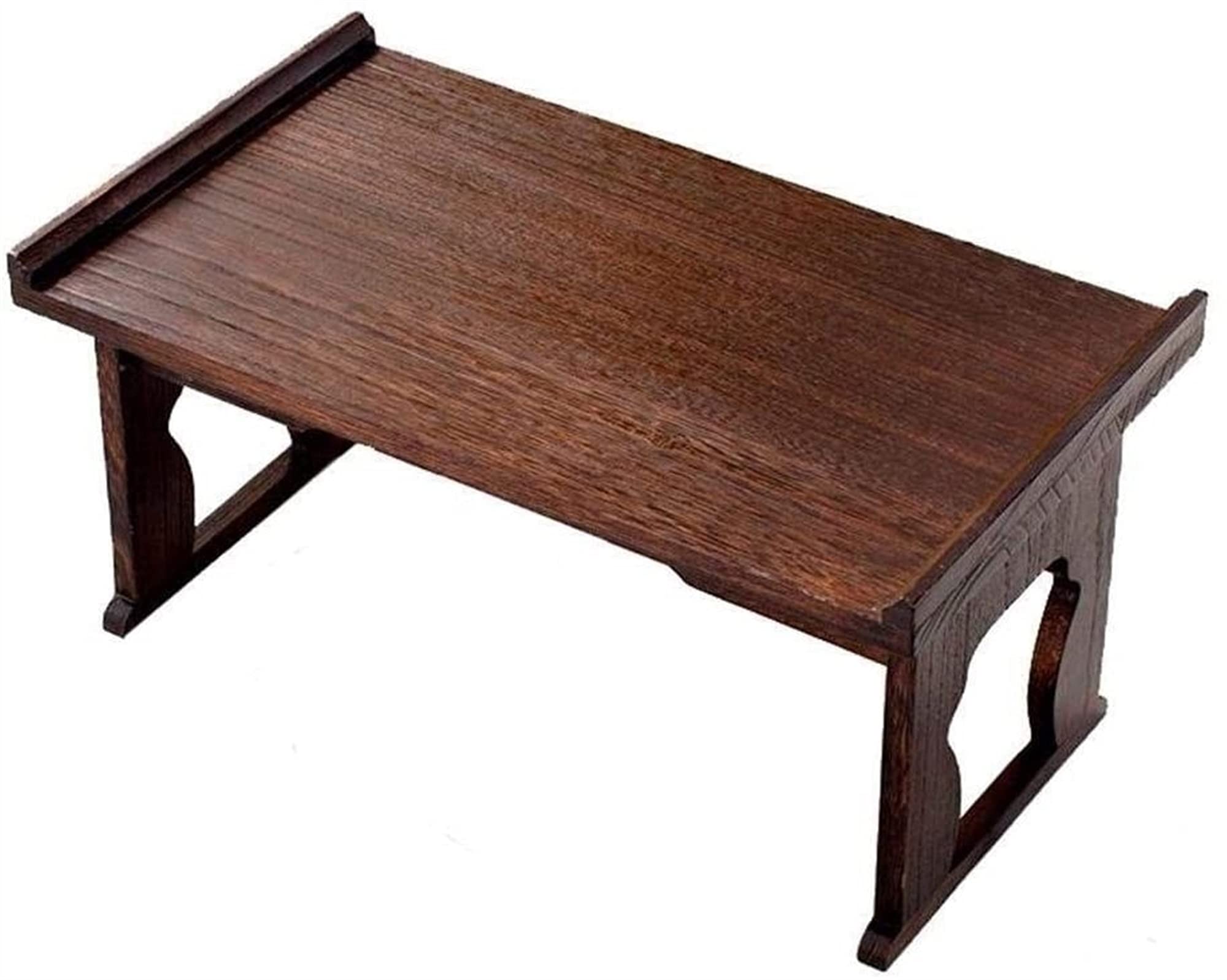 Japanese Style Low Coffee Table - Wood Folding Table Desk for Living Room, Small Platform Table with Windows Design | Perfect for Small Spaces, Tea Ceremonies & Modern Home Decor