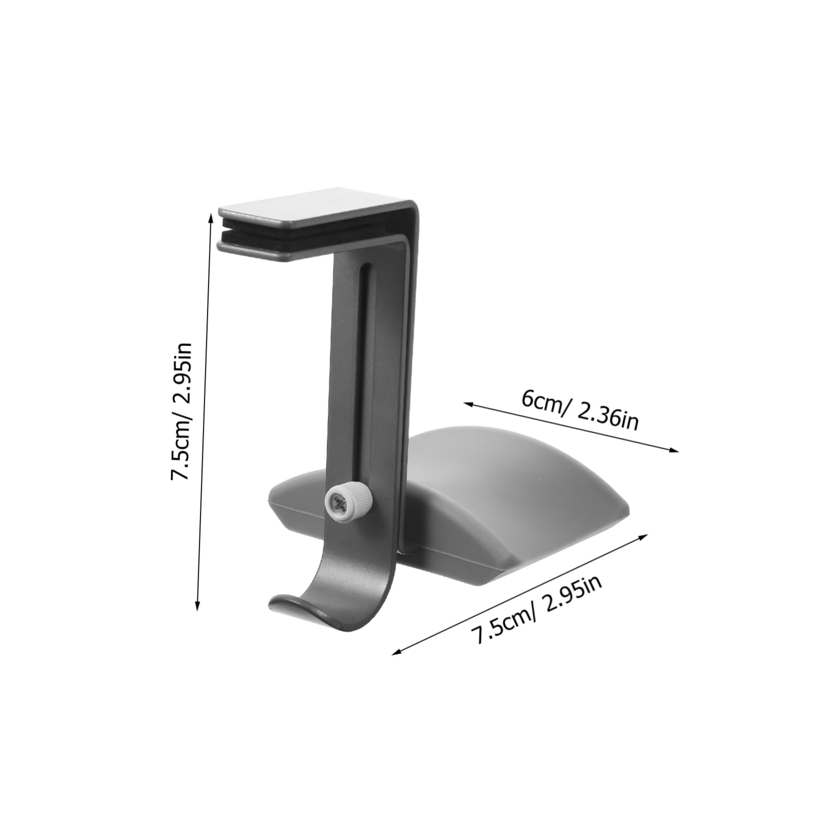 Premium Metal Headphone Stand with Extendable Silicone Pad - Luxshiny Desk Headset Holder for Monitor Mounting | Perfect for Gaming Setup, Home Office & Workspace Organization