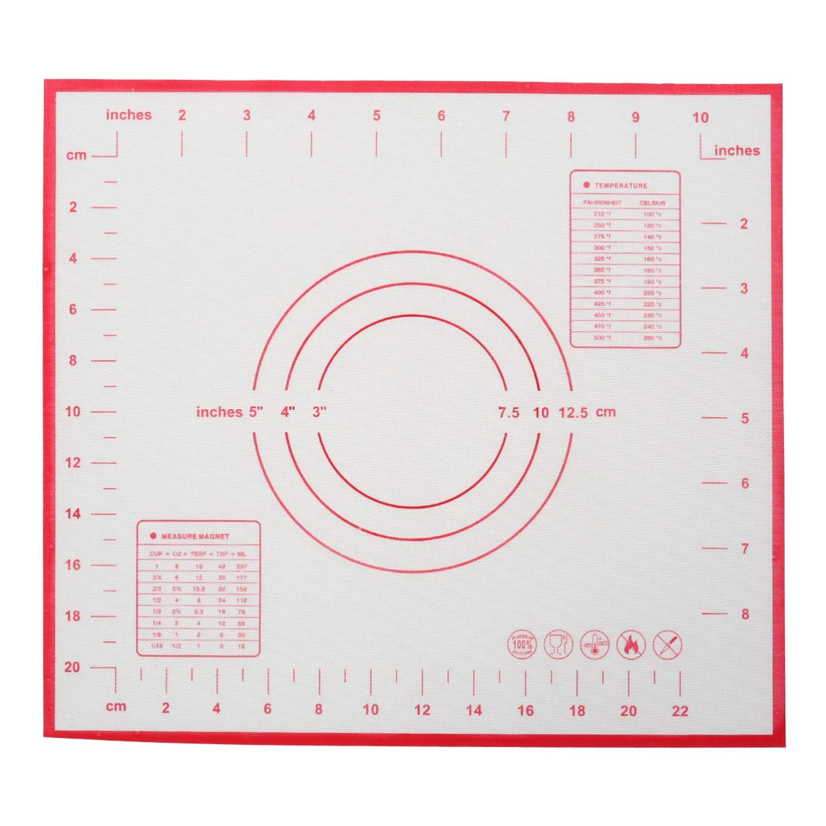 UPKOCH Extra Thick Non-Stick Silicone Baking Mat - 26x29cm Measurement Fondant Mat for Dough Rolling, Pie Crust & Counter Protection | Perfect for Home Bakers, Pastry Chefs & Cookie Decorating