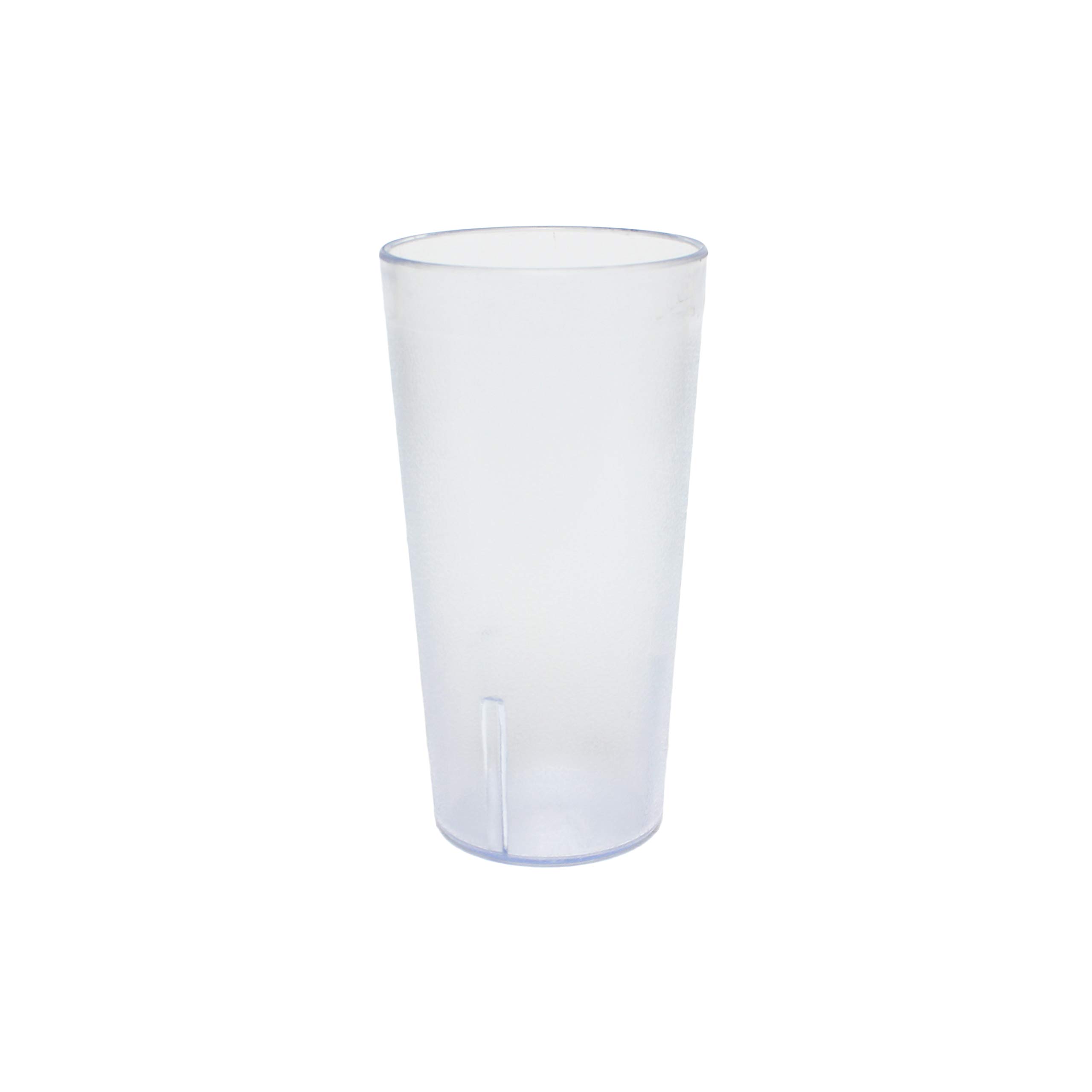 20 oz Clear Stackable Pebbled Tumbler Cups - Set of 6 - BPA-Free Restaurant-Grade Drinkware for Coffee, Tea, Juice - Perfect for Cafes, Diners, and Home Use