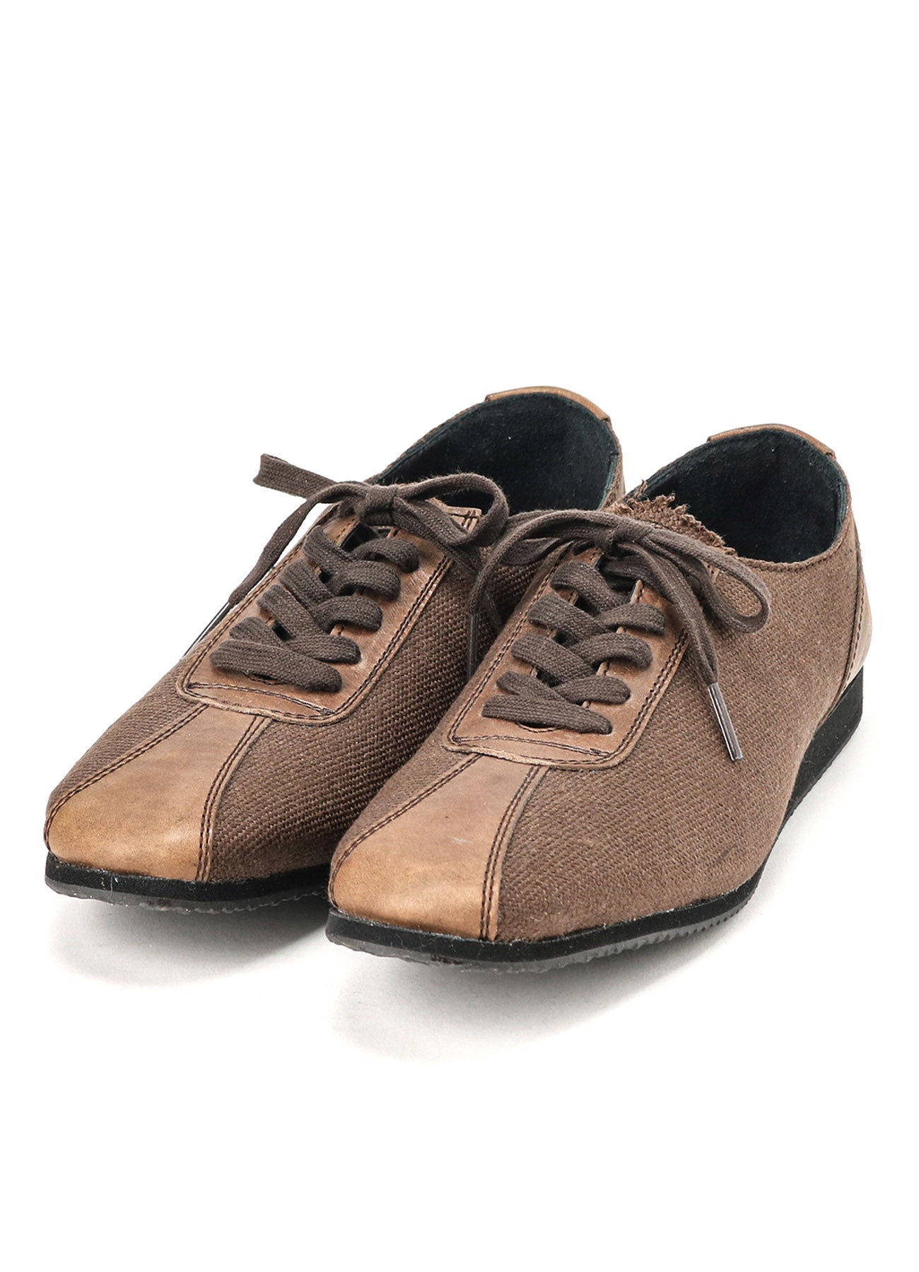 Brown Linen Low Cut Shoes with 6 Holes - Comfortable & Breathable for Casual Wear, Walking, and Summer Outfits