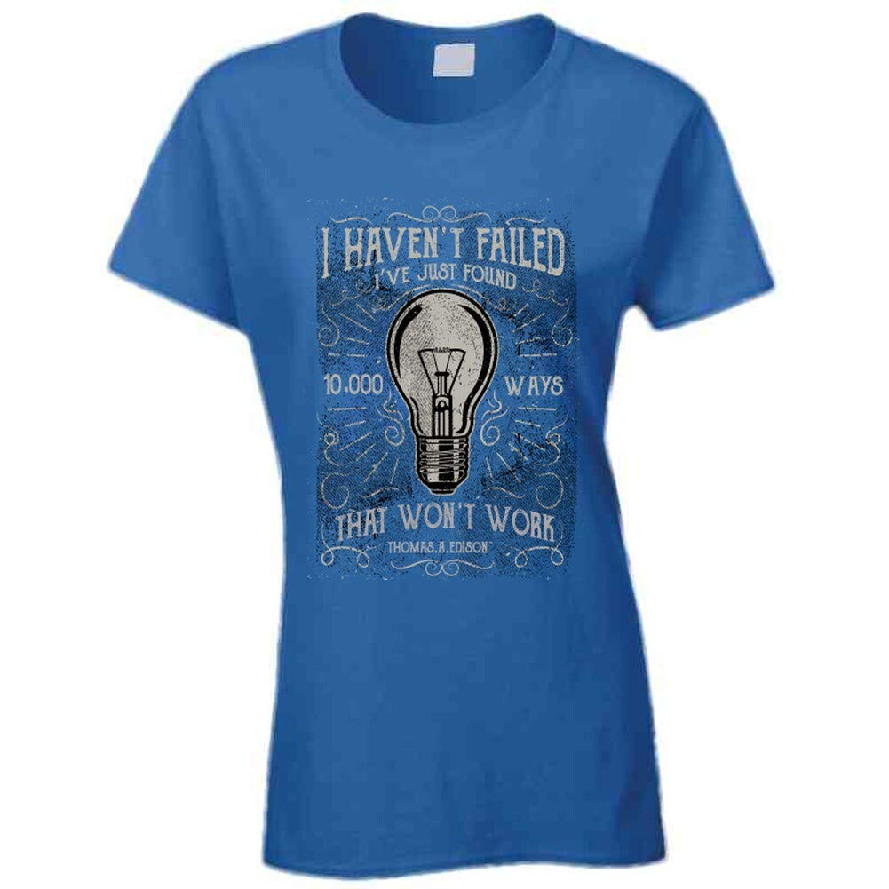 Women's Inspirational 'I Haven't Failed' Motivational T-Shirt - Soft Cotton Tee for Everyday Wear, Gym, Workouts & Casual Outfits