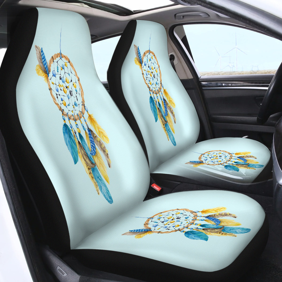 Premium Blue Car Seat Cover - Universal Fit, Soft & Breathable Fabric - Protects Seats from Wear & Tear - Ideal for Daily Commute, Road Trips & Family Outings