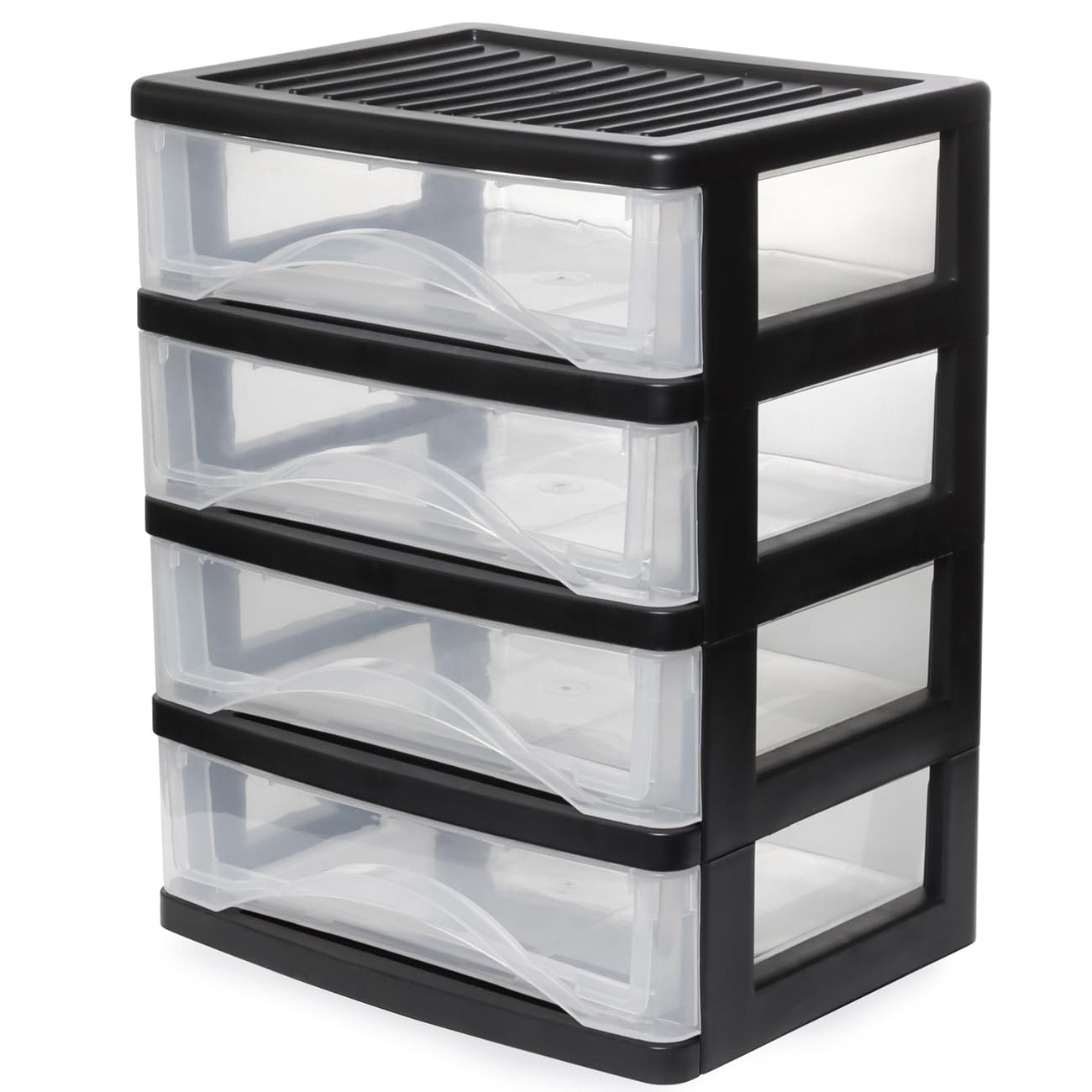 2-Pack White Plastic Desktop Organizer with 2 Drawers - Versatile Storage Box for Office Supplies, Makeup & School Essentials | Perfect for Home, Office & Workspace Organization (Black, Small 4-Drawer Option Available)