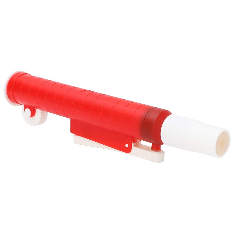 25ml Red Pipette Pump - Manual Pipette for Disposable Plastic & Glass Pipettes | Easy to Clean & Disassemble | Perfect for Lab Experiments, Chemistry Tests & Scientific Research