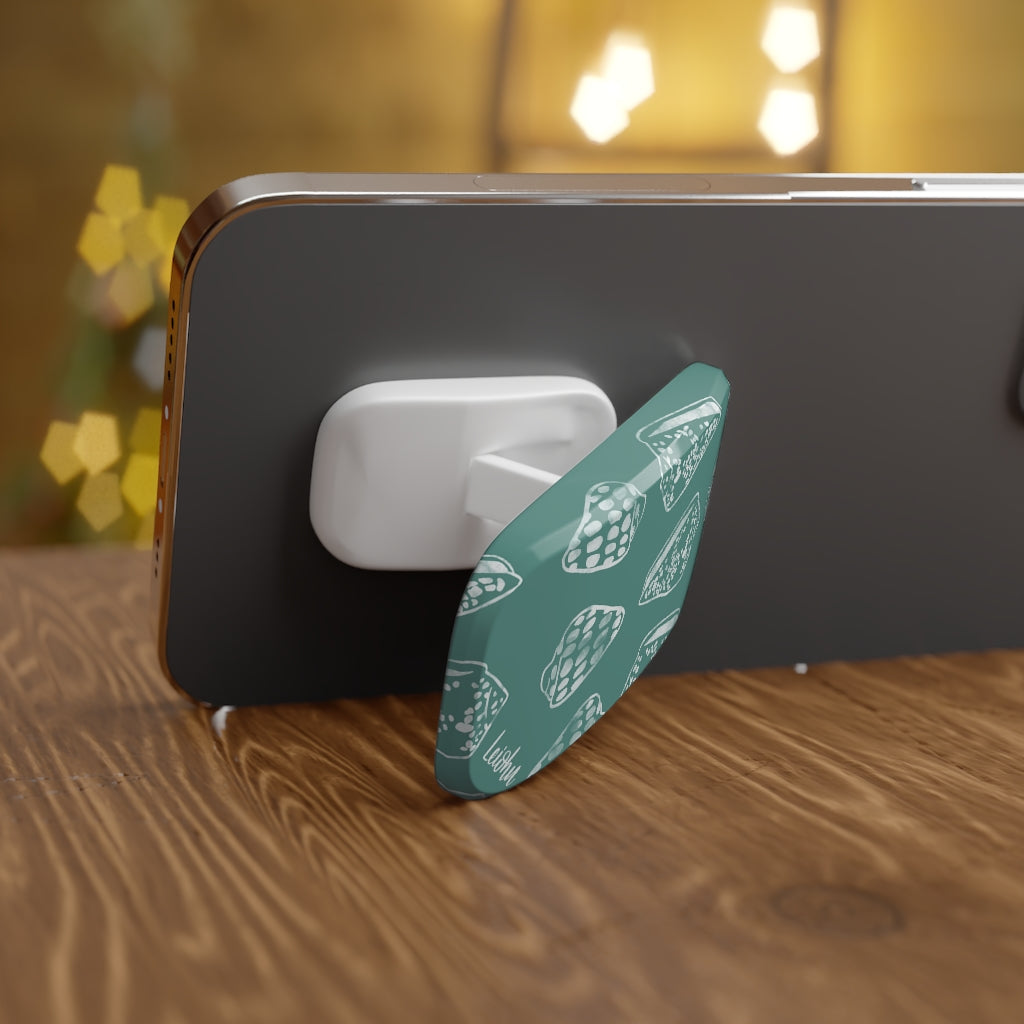 Shell Phone Grip - Non-Slip Phone Holder with Adhesive for All Smartphones - Perfect for One-Handed Use While Driving, Shopping & Taking Selfies