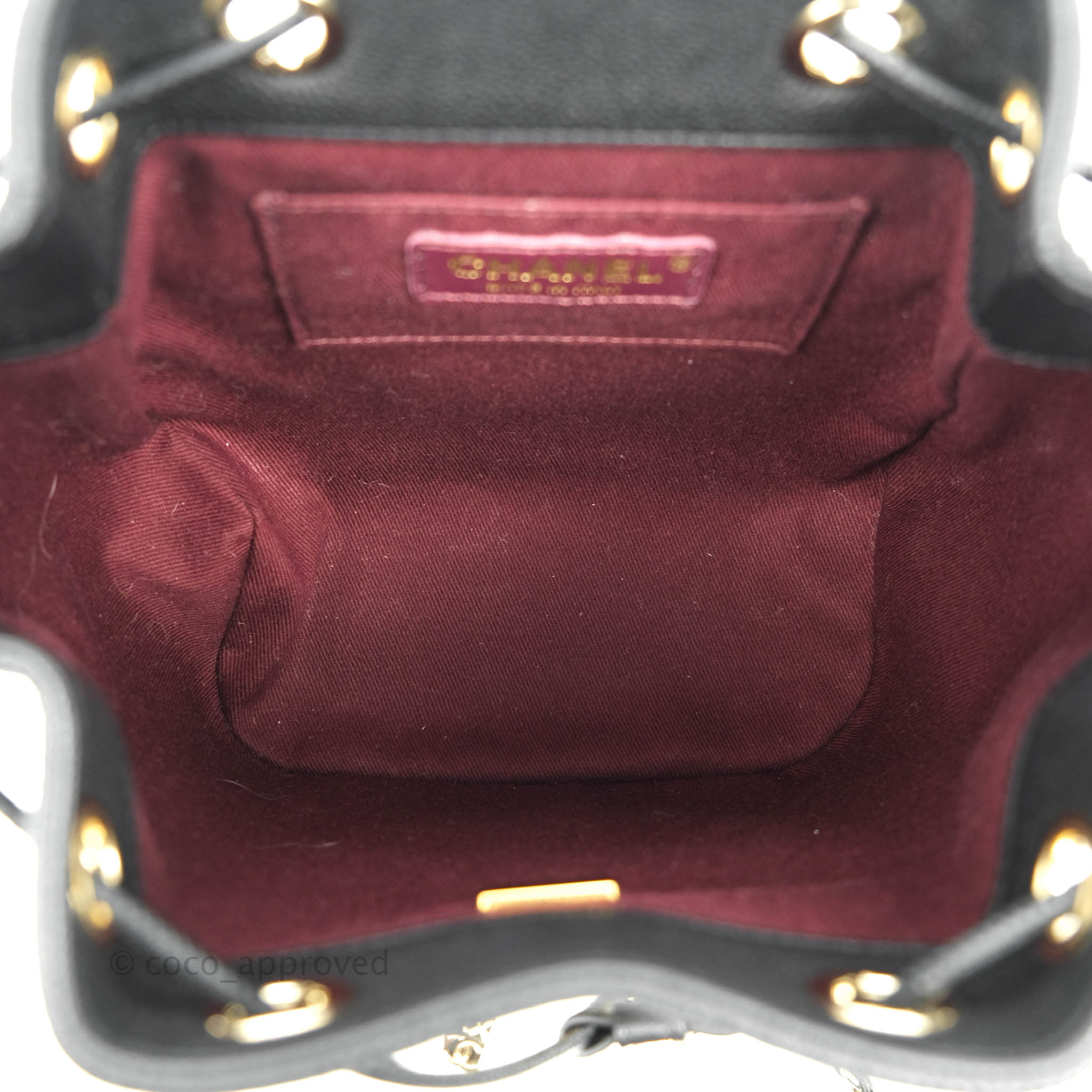 Chanel Business Affinity Drawstring Bucket Bag in Black Caviar Leather with Gold Hardware - Perfect for Work, Travel & Everyday Luxury