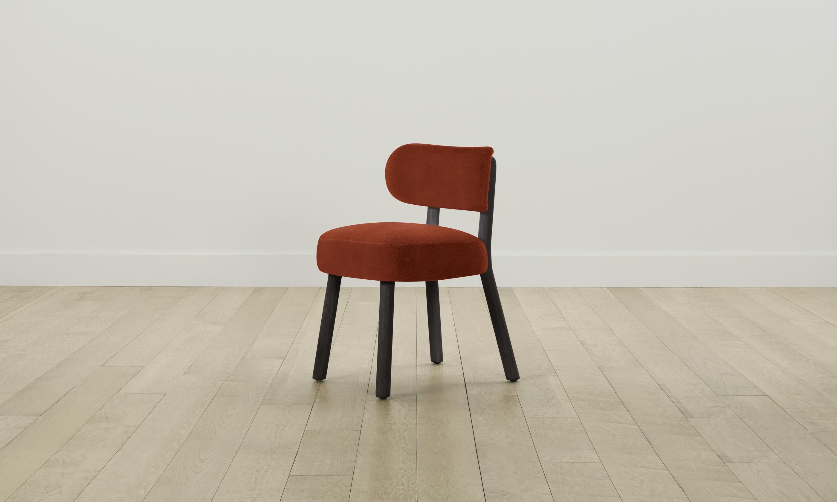 Jane Dining Chair - Elegant Mohair Upholstery in Spice Color - Perfect for Modern Dining Rooms & Cozy Home Decor