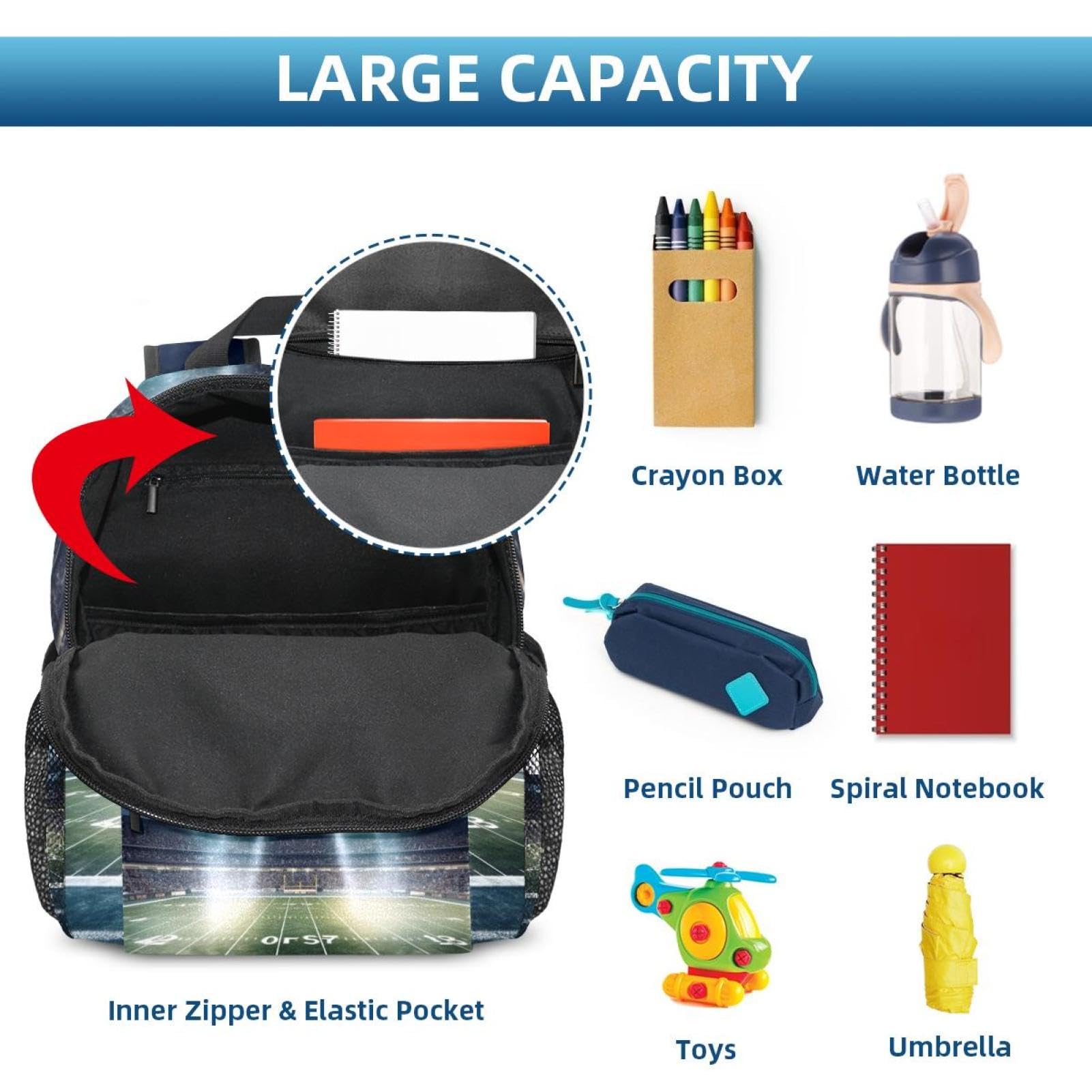 Best Travel & Work Backpack for Men & Women - Durable Laptop Backpack with USB Charging Port - Perfect for Commuting, School, Hiking & American Football Games