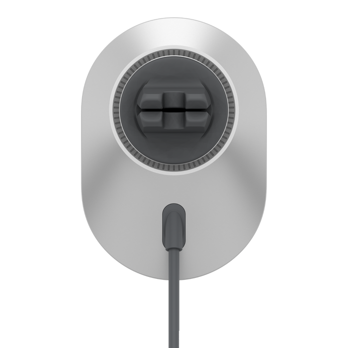 Belkin Magsafe Car Charger for iPhone 12/13/14 - 15W Fast Wireless Charging - Gray - Perfect for Road Trips & Commuting