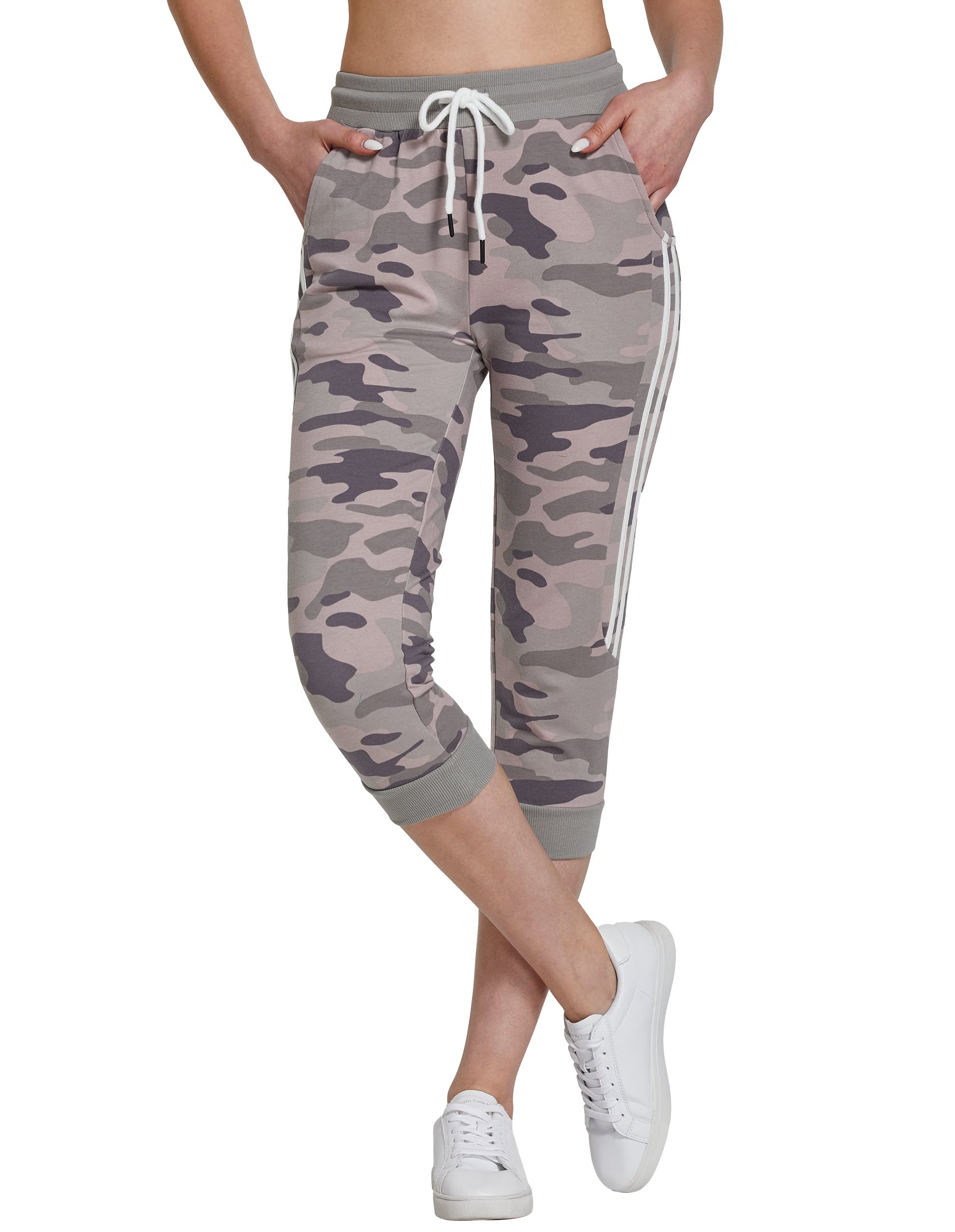 SPECIALMAGIC Women's Capri Sweatpants - Casual Cropped Joggers with Pockets for Yoga, Running & Lounge Wear - Soft & Comfortable Sports Pants