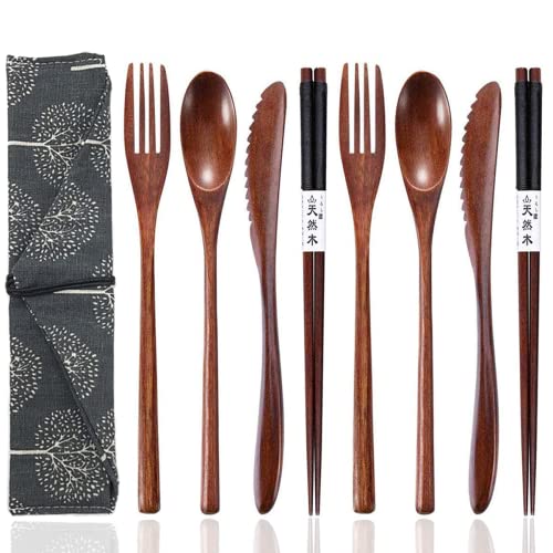 2 Sets of Knives, Spoons, Chopsticks and Forks