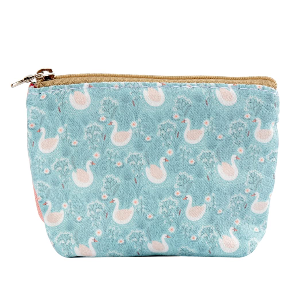 ALLITIC Small Coin Purse for Women - Cute Canvas Zipper Wallet Bag with Change Pouch - Perfect for Girls' Loose Change, Shopping & Travel Accessories