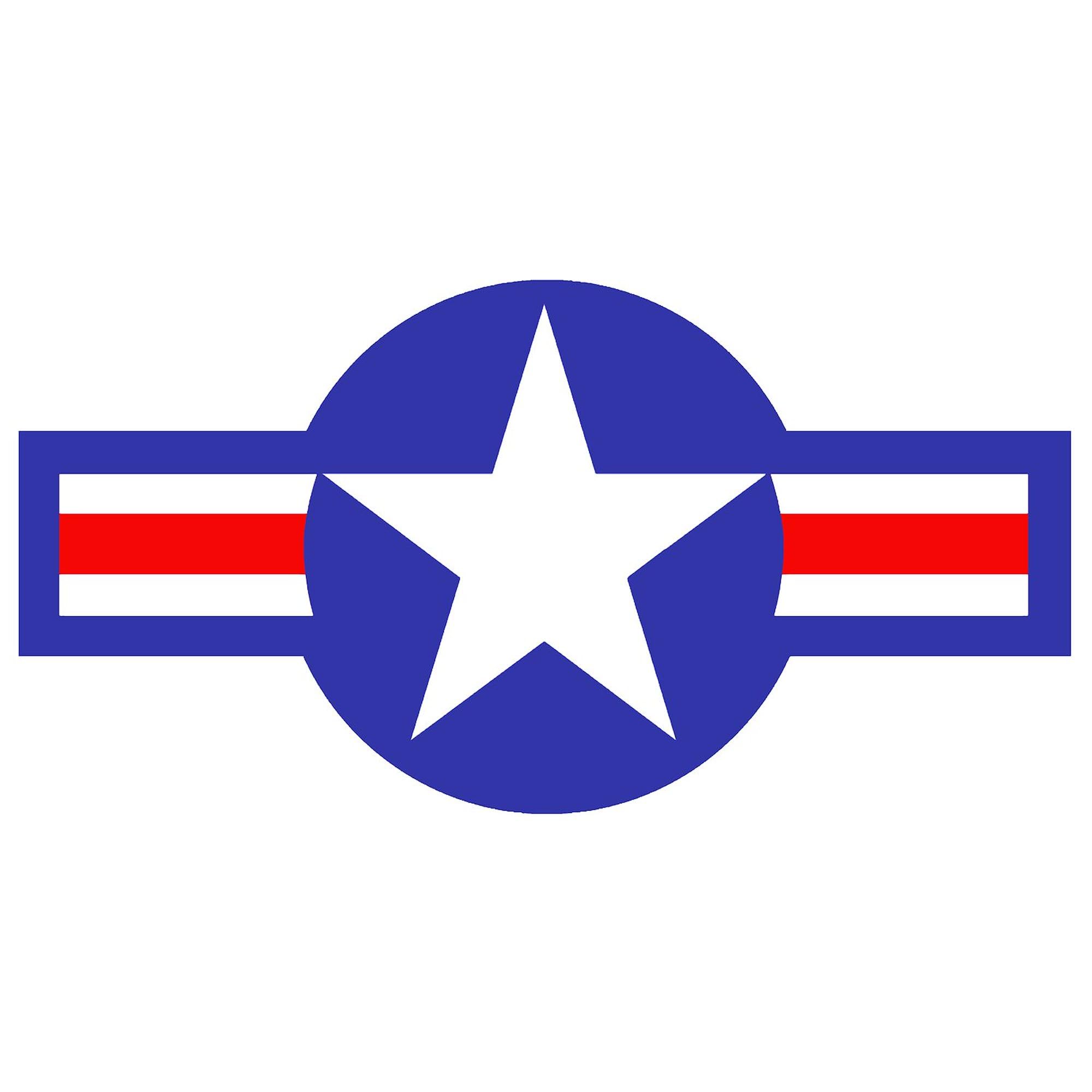 Air Force Star and Bars Oval Car Bumper Sticker - Patriotic Military Decal for Vehicles, Laptops & Windows | Perfect for Veterans, Supporters & Car Enthusiasts