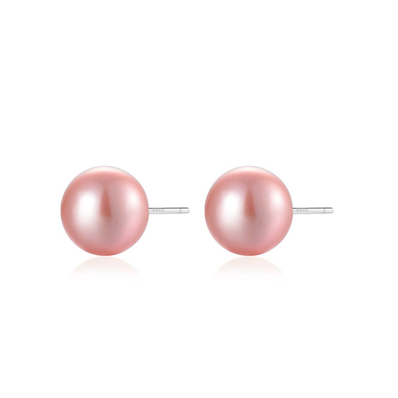18K Gold Top Grade Edison Pink Pearl Stud Earrings for Women - Luxury Gift for Birthday, Anniversary & Special Occasions - KE00018